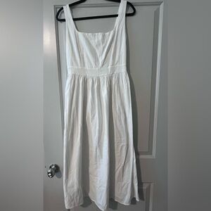 Classic White Midi Dress